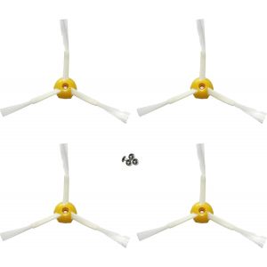 Kit de 4 brosses lat&eacute;rales compatibles avec Roomba s&eacute;rie 500,600 et 700 (Tous Les mod&egrave;les)-Pi&egrave;ces de Rechange pour Roomba Haute efficacit&eacute;-Pi&egrave;ces de Rechange pour Roomba - Neuf