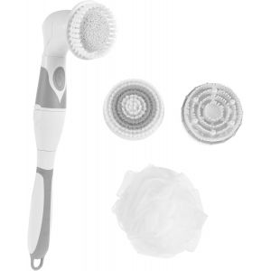 Sjzg-Brosse De Électrique Multifonctionnelle Étanche Pour Laver Dos Exfoliation Profonde Et Massage Corporel Portable Avec Manche Long Brosse Abs Pour Soin Peau Et Couleur Aléatoire - Neuf