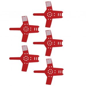 5pcs Camping String Outdoor Abat-Jour Pu Cuir Camping Lampe De Poche Abat-Jour Am&eacute;liorant La Visibilit&eacute; S&eacute;curit&eacute; Pour Tente De Pique-Rouge - Neuf