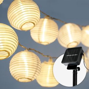 Kal-Cozyhome Guirlande Lumineuse Exterieure Lampions - 20 Lampions Led & 7m I Avec Solaire I Guirlande Lumineuse Chambre Guirlandes Lumineuses Interieur I Fairy Lights Girlande Noel Decoration D'inté - Neuf