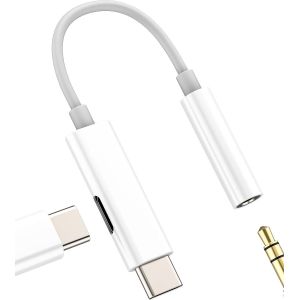 Thef-Adaptateur Jack Usb C Vers 3.5mm Écouteur(2 En 1)Aux Audio Câble Pour Iphone 16 15 Pro Type C Chargeur Connecteur Double Prise Pour Apple Casque Adapter Pour Ipad Ecouteurs Voiture Auxiliaire Sp - Neuf