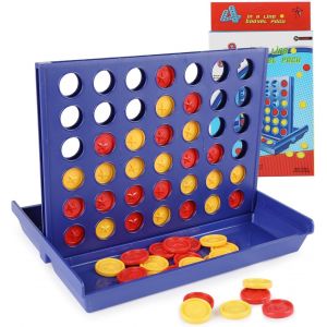 Chenquansarl-Puissance 4 - Jeux De Soci&eacute;t&eacute; - Jeu Portable Amusant Pour 2 Joueurs &Agrave; Partir De 6 Ans(15 * 3 * 26cm) - Neuf