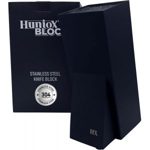 Block &iquest; Bloc De Couteaux - Rangement Couteaux - Bloc De Couteaux De Cuisine - Blocs Couteaux - Bloc Couteau - Rangement Couteau - Bloc Couteaux Inox - Bloc Couteaux Cuisine Vide (Silver) - Neuf