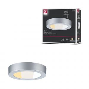 Panneau Led Abia 2 White Select D&eacute;tecteur De Mouvement Cr&eacute;pusculaire (Hf) Rond 170mm 9,5w 1100lm 2700 - 4000k Chrome Mat - Neuf