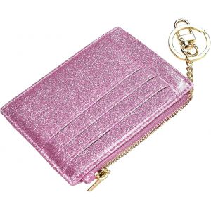 KALANKA-Porte Carte Femme Mince Portefeuille Porte Carte Bancaire RFID Bloquant Porte Carte Bancaire en Cuir Fermeture à Glissière Porte-Monnaie Porte-Clés Portefeuilles pour Femmes Et Hommes - Neuf