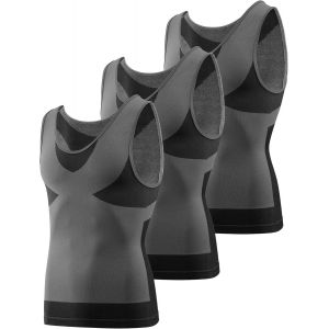 Slep-Débardeur Compression Homme, Maillot De Corps Ventre Plat Minceur Gilet Invisible Amincissant Sans Manches Body Shaper Tee Shirt - Neuf