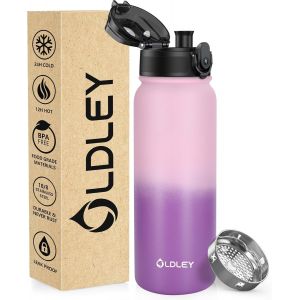 Bouteille D'eau Acier Inoxydable 600ml Bouteille Isotherme &Agrave; Double Paroi Pour Garder Les Boissons Chaudes Et Froides Sans Bpa Bouteille D'eau Isol&eacute;e M&eacute;tal Pour Sport Travail(Rouge Noir) - Neuf