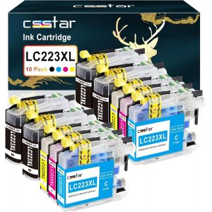 ERYI-Lc223Xl Lot De 10 Cartouches D'Encre Compatibles Avec Brother Lc223 Xl Idéal Pour Brother Mfc J5320Dw, Dcp J4120Dw, Dcp J562Dw, Mfc J480Dw, J680Dw, J880Dw, J4420Dw, J4620Dw, J4625Dw - Neuf