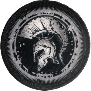 Kalanka-Bouclier De Spartiate 100% Brodé - Patch Airsoft France - Eccuson Patch - Patchs Militaires - Écusson France - Écusson Sac A Dos - Dimensions 76 X 76 Mm - Neuf