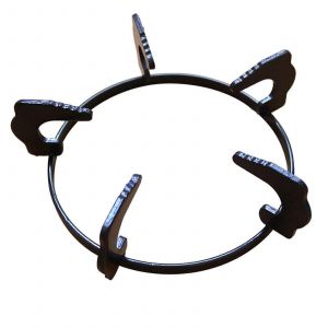 Po&ecirc;le En Fonte Titulaire 20,2 Cm Noir Wok Rack S&eacute;curis&eacute; Des Pots Et Des Casseroles Ustensiles De Cuisine Socle Rond Pour Table De Cuisson - Neuf