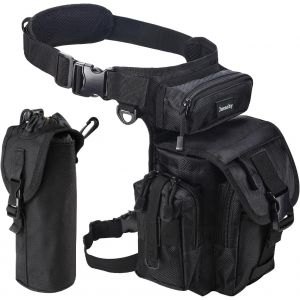 Cauc-Sac De Jambe Polyvalente - Sacoche De Cuisse P&ecirc;che Banane Molle Tactique Militaire, Sac Banane Multifonctionnel Imperm&eacute;able Pour Ext&eacute;rieur Moto Voyage Chasse Randonn&eacute;e Escalade - Sac &Agrave; Outils - Neuf