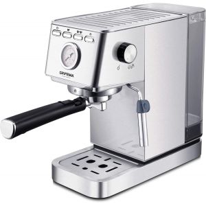 ChenQuanSarl-Gc3003, Cafetière Expresso Et Cappuccino, Machine À Cafe 1350W, Machine Expresso Automatique (Largeur 145Mm), Buse Vapeur, 20 Bars, Alliage D'Aluminium, Argent, Exclusivité - Neuf