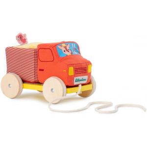 JGD-Lilliputiens - Camion Benne &agrave; Tirer - Jouet d&iquest;&eacute;veil avec Sons et Actions - D&eacute;croche Les Blocs, Fais Rouler Le Camion et Amuse-toi avec Stella et Lapin - Stimule la motricit&eacute; - D&egrave;s 18 Mois - 83513 - Neuf