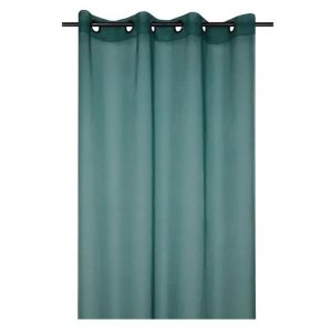 Voilage Uni 135 X 260 Cm Mona Vert Emeraude - Neuf
