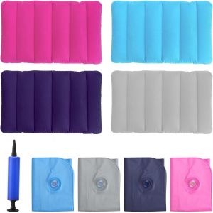 Kalanka-Lot De 4 Coussins Gonflables Avec Pompe, Coussin De Si&egrave;ge Gonflable, Coussin De Voyage, De Camping, De Plage, Convient Pour Le Camping, Les Voyages, La Plage, L'ext&eacute;rieur - Neuf