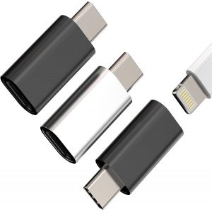 Thef-Adaptateur Lightning Vers Usb C(Lot De 3) Chargeur Convertisseur Iphone Jack Femelle Usbc Mâle Prise Type Connecteur Câble Apple Iphone15 Pro Max Plus Ipad Pro Air Cable Compatible Pour Samsung - Neuf