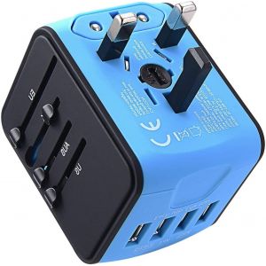 ERYI-Adaptateur Voyage, Adaptateur Prise Universelle Avec 4 Usb Et 1 Ac Prise, Adaptateur Universel De Voyage France Vers Usa Anglaise Japon Canada Australie 200 Nations Vers France - Neuf