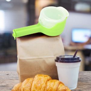 Hjlian Clip De Fermeture Pour Sac En Plastique, Pour La Conservation Des Aliments, Outil De Cuisine Domestique (Vert) - Neuf