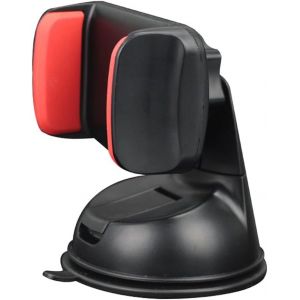 KAL-Support T&eacute;l&eacute;phone Smartphone Voiture, Support T&eacute;l&eacute;phone Voiture &Agrave; Ventouse, Support Universel Multifonctionnel T&eacute;l&eacute;phone Portable Avec Ventouse Silicone Et Rotation 360 Degr&eacute;s(Noir Rouge) - Neuf