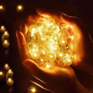 100 PCS LED Ballons Lampes, Mini Ballons Lumineux &agrave; LED Boule, Rond LED Balloon Lumi&egrave;re Multicouleur pour No&euml;l, Nouvel An, Mariage, Int&eacute;rieure Ext&eacute;rieure, D&eacute;coration de F&ecirc;te de Halloween - Neuf