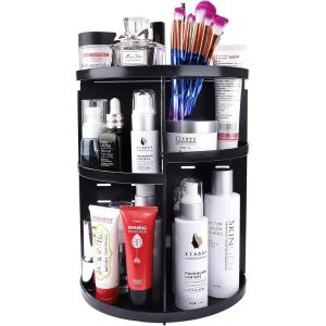 Maquillage de Organisateur,Rotatif 360 Degrés Rangements pour Produits Cosmétiques Bijoux Présentoir,Réglable Vanity Organisateurs Salle De Bains Étagères Comptoir.[U61] - Neuf
