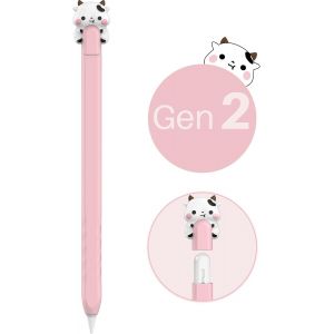 Eryi-Coque Pour Apple Pencil 2e Génération Et Apple Pencil Pro Silicone Housse De Protection Case Cover Compatible Avec La Charge Magnétique Et Le Double Tap - Neuf