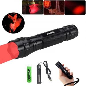 Hutp-Lampe De Poche De Chasse Professionnelle 1 Mode 501b Torche Lintern Vert/Rouge Tactique En Aluminium Lampes De Scout De Nuit Pour Coyote Porc Varmint-Red Package 2 - Neuf