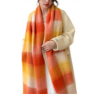 Surdimensionn&eacute; Plaid Grand Chunky Chaud &Eacute;pais Foulard Pour Les Femmes En Hiver - Neuf
