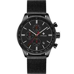 Montre Chronographe &Eacute;tanche &Agrave; Quartz Pour Homme En Acier Inoxydable - Affichage Analogique, Fonction Date, Style D&eacute;contract&eacute;/Professionnel - Neuf