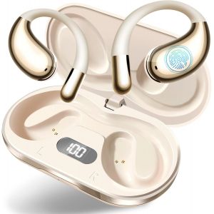 KALANKA-&Eacute;couteurs sans fil, &eacute;couteurs &agrave; oreilles ouvertes - Casque &agrave; conduction osseuse, casque de course, &eacute;couteurs &eacute;tanches avec basse profonde pour le fitness et la course, &eacute;couteurs de sport, r&eacute;s - Neuf