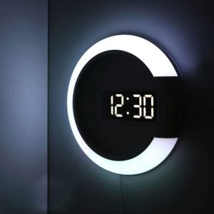 Numérique horloge murale avec télécommande, multi-couleur de la lumière atmosphère - Neuf