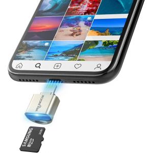 Adaptateur Usb C (6 En 1) Lecteur De Carte Sd Micro Sd Port Usb Otg 3.0 Pour Apple Iphone 16 15 Ordinateur Portable Appareil Photo Numérique Mémoire Tf Slot Transfert Pour Ipad Station D'Accueil Type - Neuf