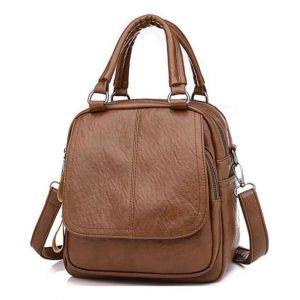 Sac à dos de voyage décontracté pour femme, mini sac tendance, marron - Neuf