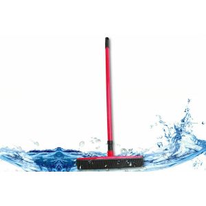 Balai en caoutchouc pour enlever les poils d'animaux avec manche t&eacute;lescopique - Rouge - Neuf