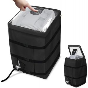 Housse de Chauffage pour Spa,Housse de Pompe de Chauffage Couvercle de Pompe de Baignoire Gonflable,Imperméable,Anti-Poussière pour Baignoire,Piscine Extérieure (41 x 38 x 55 cm) (Noir) - Neuf