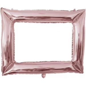 CHECARZHN--NO1-Cadre Photo Gonflable - Accessoires De Boîte Photo - Or Rose - Accessoire De Fête - Ballons En Aluminium - Accessoires De Mariage, Anniversaire, Noël - Neuf