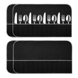 Sacs de rangement en argent Tissu de rangement en argent Organisateur de couverts anti-ternissement Sacs de protection en argent - Neuf