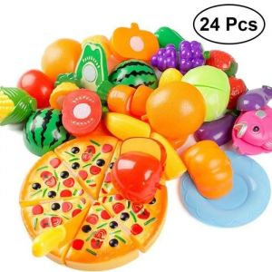 24pcs enfants coupe jouet ensemble alimentaire fruits et légumes pain prétendre jouer d'éducation DINETTE - CUISINE - Neuf