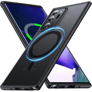 LORANKA-NO.1 Magn&eacute;tique pour Coque Samsung Galaxy Note 20 Ultra avec MagSafe[Militaire Antichoc][Translucide Mat][Anti-Empreintes Digitales] Pare-Chocs en Silicone Souple pour Note 20 Ultra Case,Noir - Neuf