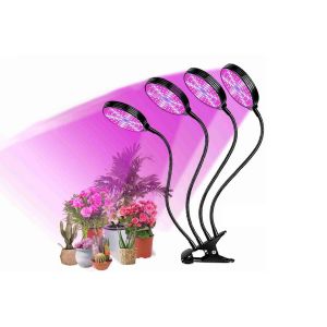 Lampe de croissance LED USB &agrave; 4 t&ecirc;tes avec variateur pour plantes d'int&eacute;rieur, hydroponie et croissance UV - Neuf