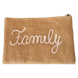 Pochette Jute "Family - Neuf