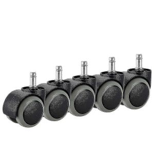 Lot De 5 Roulettes Pivotantes Pour Chaise De Bureau, Compatibles Avec Les Chaises Ikea (10 Mm X 22 Mm), Tres Resistantes - Neuf