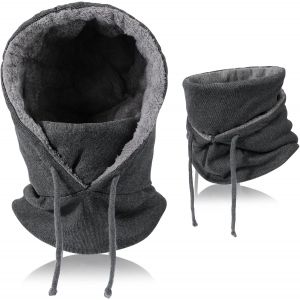Kalanka-Balaclava Chapeau,Cagoule Coupe-Vent Masque Respirant,Cagoule De Moto Cyclisme Vélo, Skimask Pour Homme Femme, Thermique Cagoule De Ski D'hiver Cache-Cou Chaud Pour Vélo Ski,Taille Unique - Neuf