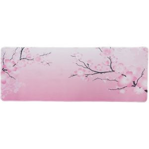NSIECD-Tapis DE Souris XXL - Fleurs de Cerisier - Sakura Japonais - 800 x 300 x 3 mm - D&eacute;co Japonaise - Rose & Blanc - Antid&eacute;rapant et R&eacute;sistant &agrave; l'eau - D&eacute;co Bureau - Id&eacute;e Cadeau Japon Asie - Neuf