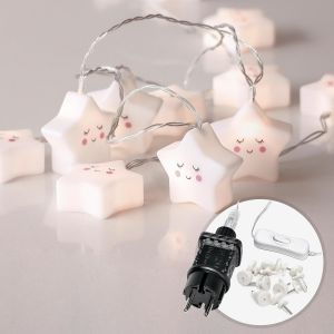Jgd-Cozyhome Guirlande Lumineuse Int&eacute;rieur &Eacute;toile Enfants - 6 M&egrave;tres & 20 Led Blanc Chaud I Avec Fiche I Guirlande Lumineuse Chambre I Guirlandes Lumineuses Interieur I Fairy Lights Decoration Girlan - Neuf