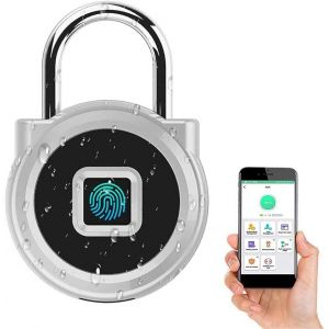 Cadenas numérique argenté pour salle de sport, déverrouillage via application mobile, autorisé, télécommande, étanchéité IP65, sans clé, piscine, sac à dos, bagages - Neuf