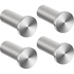 Crochets &agrave; Visser Pat&egrave;re Murale Ronde 45mm, Crochets Muraux en Acier Inoxydable, Robuste Pat&egrave;re pour Salle de Bain Chambre Cuisine Entr&eacute;e, Accroche Serviette, 2 Pcs Noir - Neuf