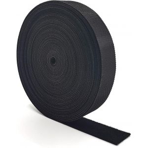 MEVRONISSHOP-Attache C&acirc;ble 10mx20mm Scratch Serre Cable Bande Sangle R&eacute;utilisable C&acirc;ble Management Facile &agrave; Couper pour Ranger et Organiser Tous Les C&acirc;bles, 20mm de Large Non-adh&eacute;sif Bande Hook & Loo - Neuf