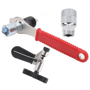Kit D'outils De Reparation De Velo, Cle Hexagonale, Disjoncteur De Chaine, Extracteur De Pedalier, Kit D'entretien, Extracteur De Pedalier Argente - Neuf