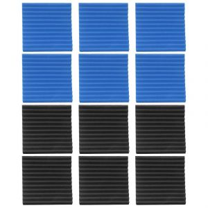 12 Pck Panneaux Acoustiques Insonorisation Mousse Carreaux Acoustiques Studio Mousse Cales Acoustiques 1 pouce x12 pouces x1 - Neuf